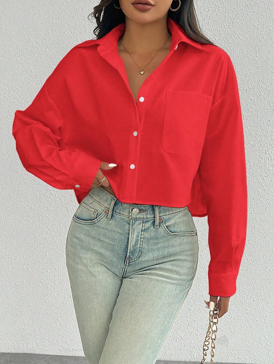 Lange Mouwen Blouse voor Vrouwen in Diverse Kleuren