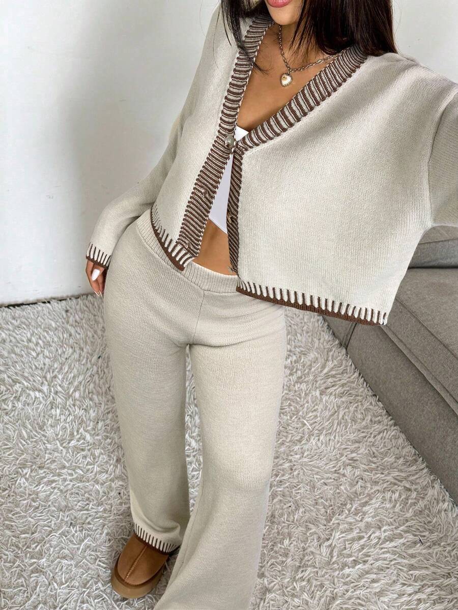 2-delige Casual Dames Set met Trui en Broek
