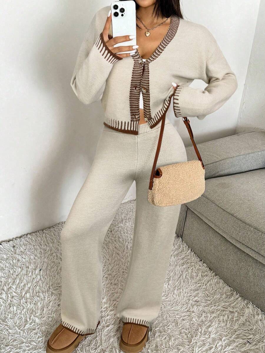 2-delige Casual Dames Set met Trui en Broek